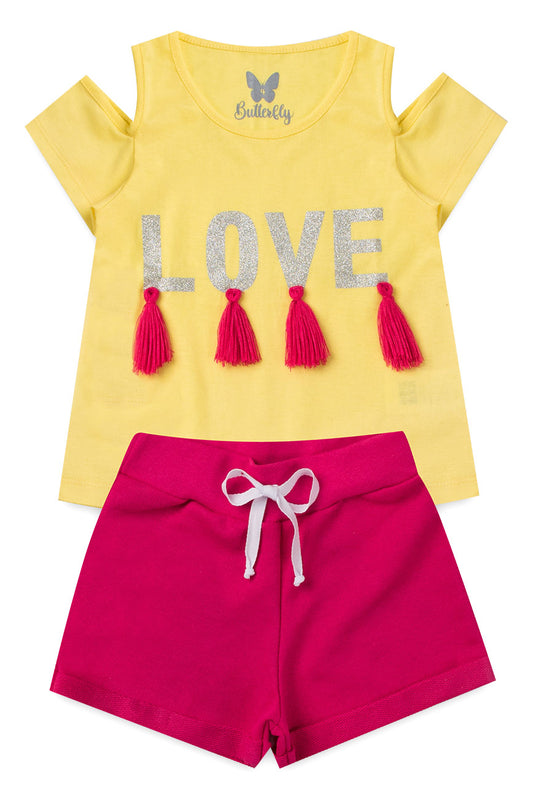 LOVE Girl T-Shirts + Shorts Set