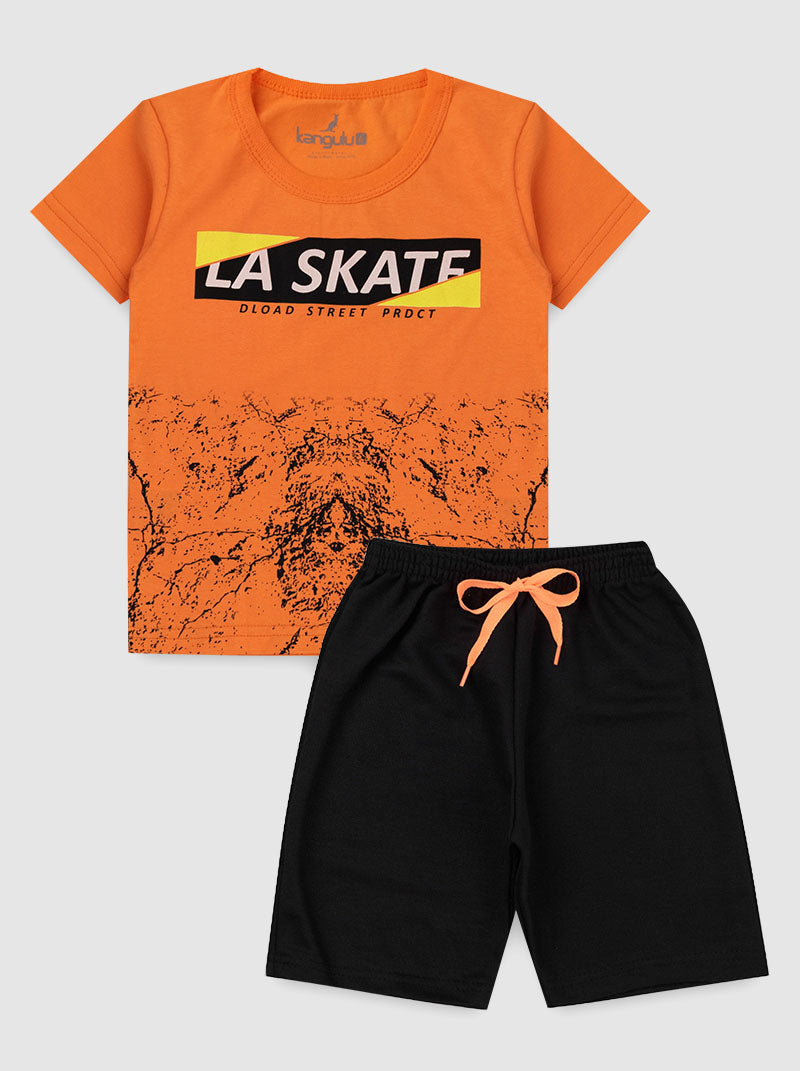 LA SKATE Boy T-Shirts + Shorts Set