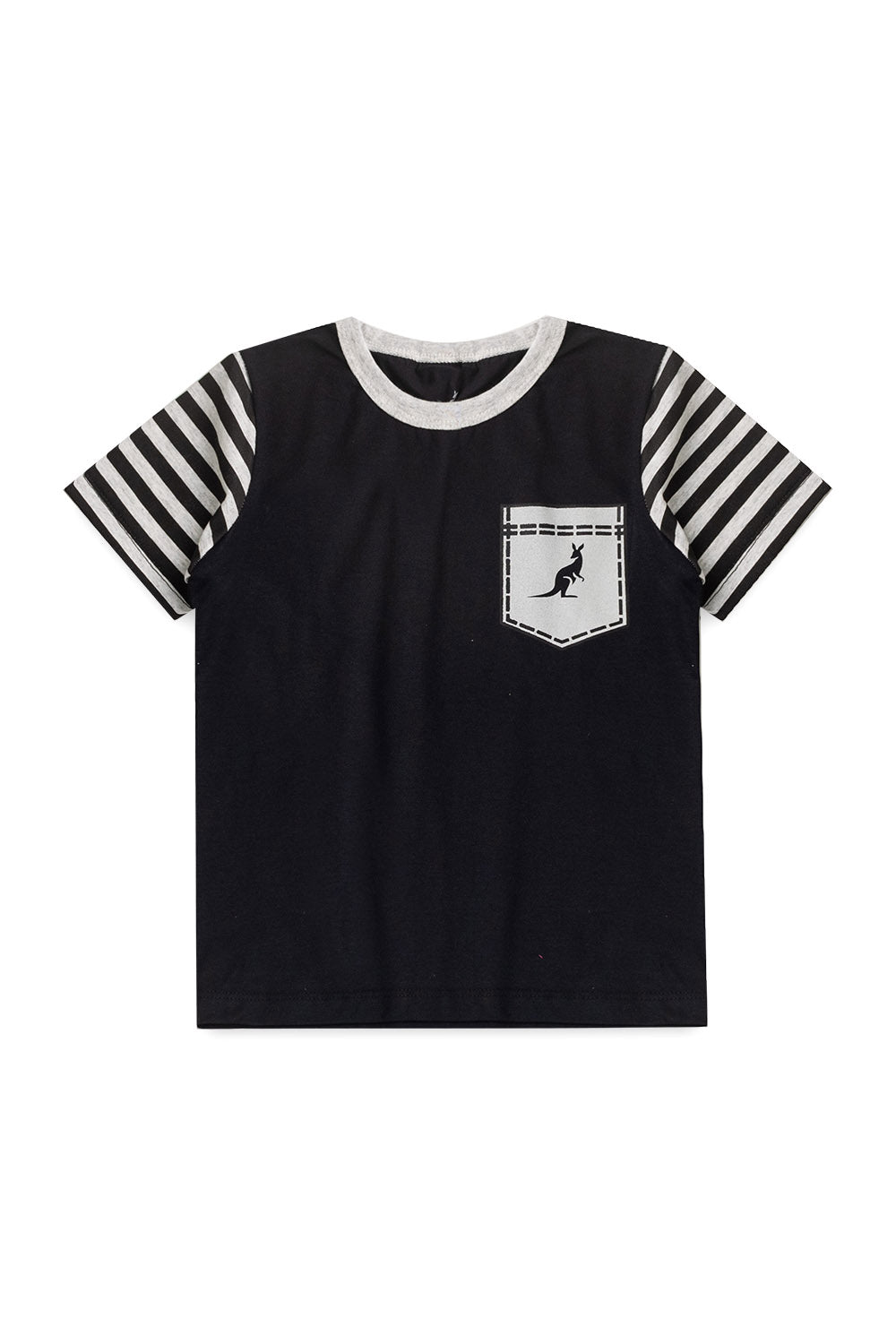 KANGULU BLACK Boy T-Shirts + Shorts Pajama Set